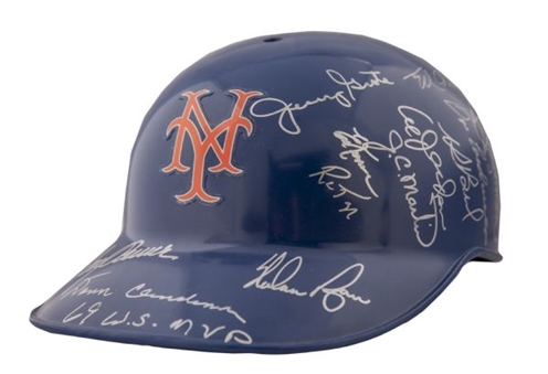 1969 New York Mets Team Signed Batting Helmet With 23 Signatures